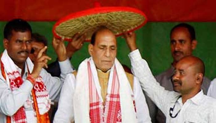 Assam elections: Will soon shield Indo-Bangla border; Congress shedding crocodile tears, says Rajnath