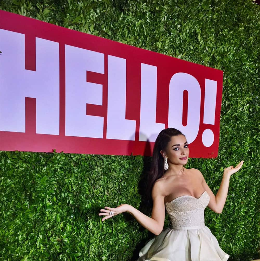 Amy Jackson :- At Hello! #HallofFameAwards this evening at St Regis, Mumbai -twitter