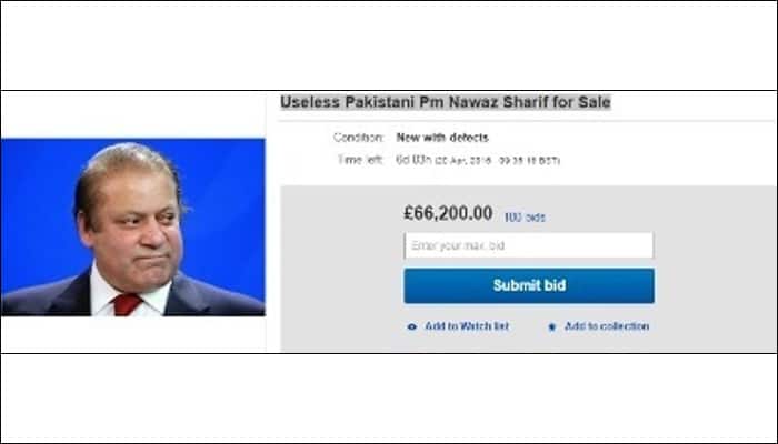 `Useless` Pakistani PM Nawaz Sharif for sale on ebay