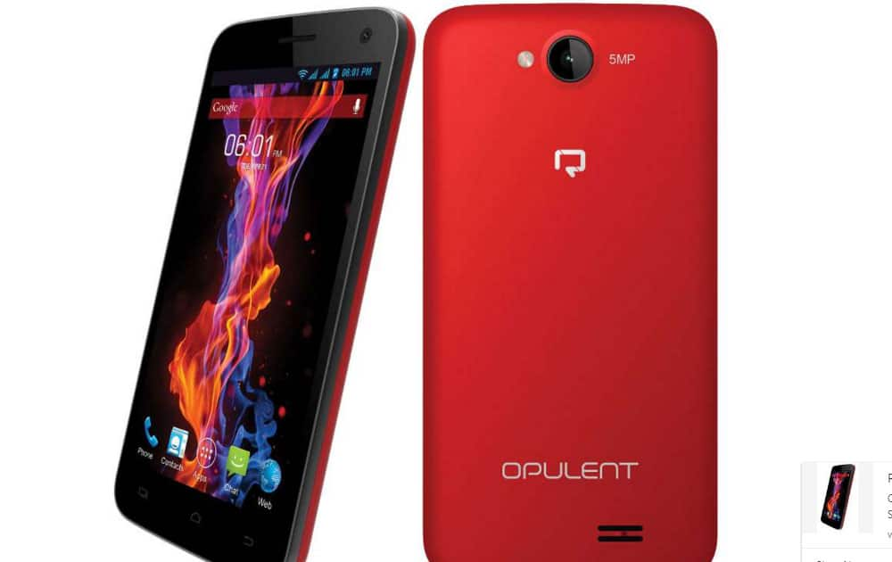 Reach Opulent with 5 inch display, 1GB RAM launched at Rs 3,599

