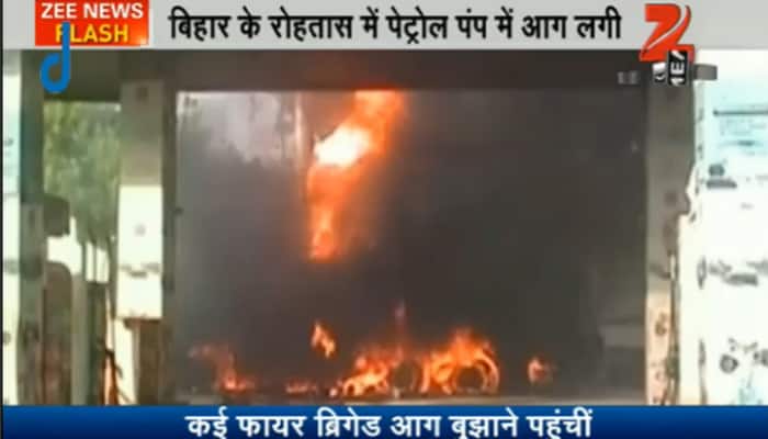 Major fire breaks out at petrol pump in Bihar&#039;s Rohtas district