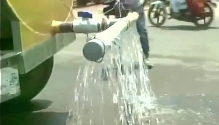 Water sprinkled on road before Karnataka CM Siddaramaiah&#039;s visit to drought-hit area: Watch video