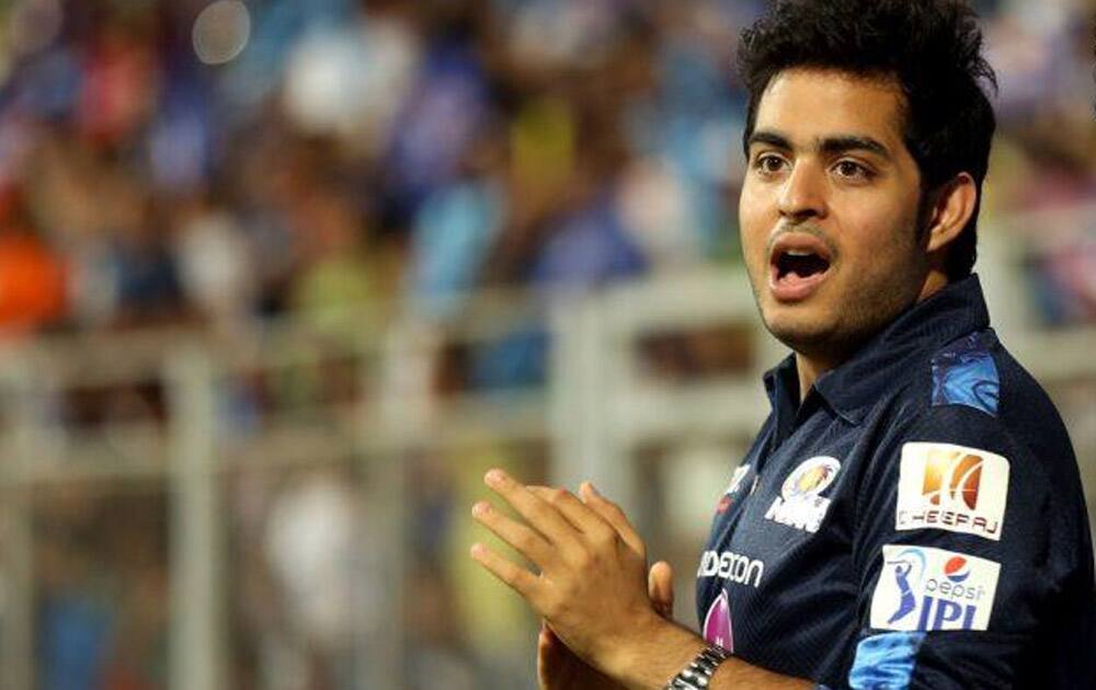 Akash Ambani, son of Reliance Chairman Mukesh Ambani. (Pic courtesy: BCCI)