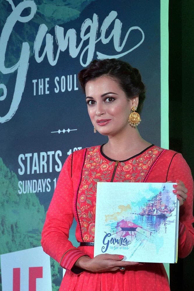 Actress Dia Mirza during the announcement of her show Ganga the soul of India, in Mumbai.