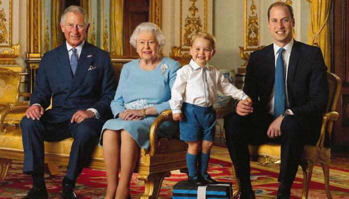 Prince George poses for his first Royal Mail stamp to mark Queen Elizabeth&#039;s 90th birthday, steals limelight
