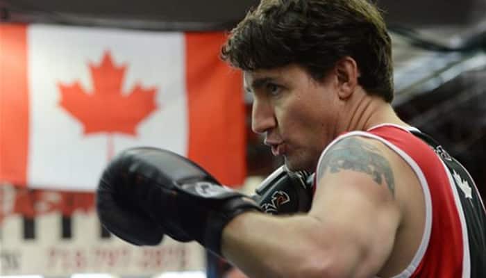See pics: Canadian PM Justin Trudeau slips from political ring to boxing ring