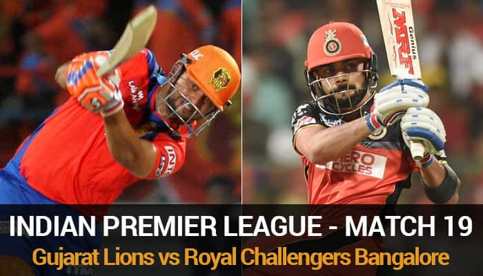 Indian Premier League 9: Gujarat Lions vs Royal Challengers Bangalore - As it happened...