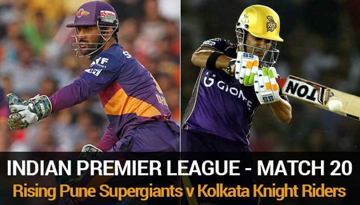 Indian Premier League 2016, Match 20: Rising Pune Supergiants vs Kolkata Knight Riders — As it happened...