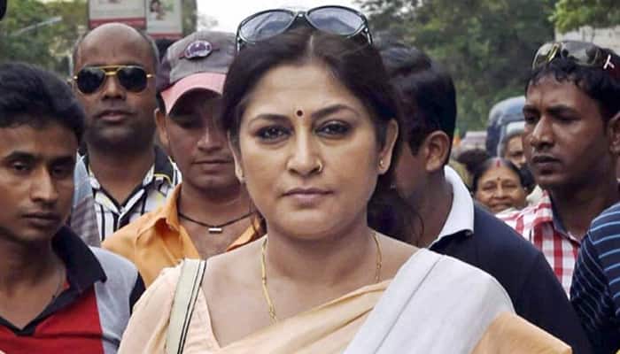 West Bengal Assembly Elections: BJP&#039;s Rupa Ganguly manhandles TMC worker outside polling booth - WATCH