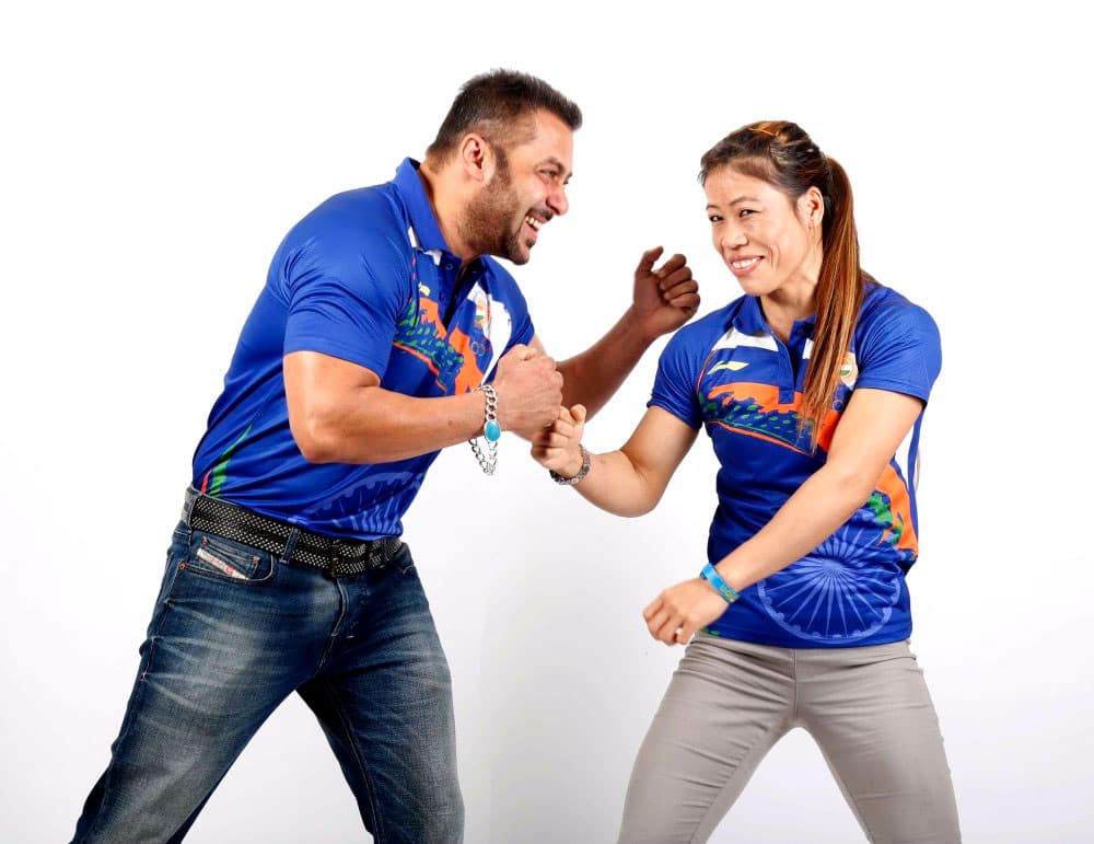 Salman Khan  :- Mary Kom . Boxer, MP, winner . @MangteC brings a winning attitude to all her work. -twitter‏@BeingSalmanKhan