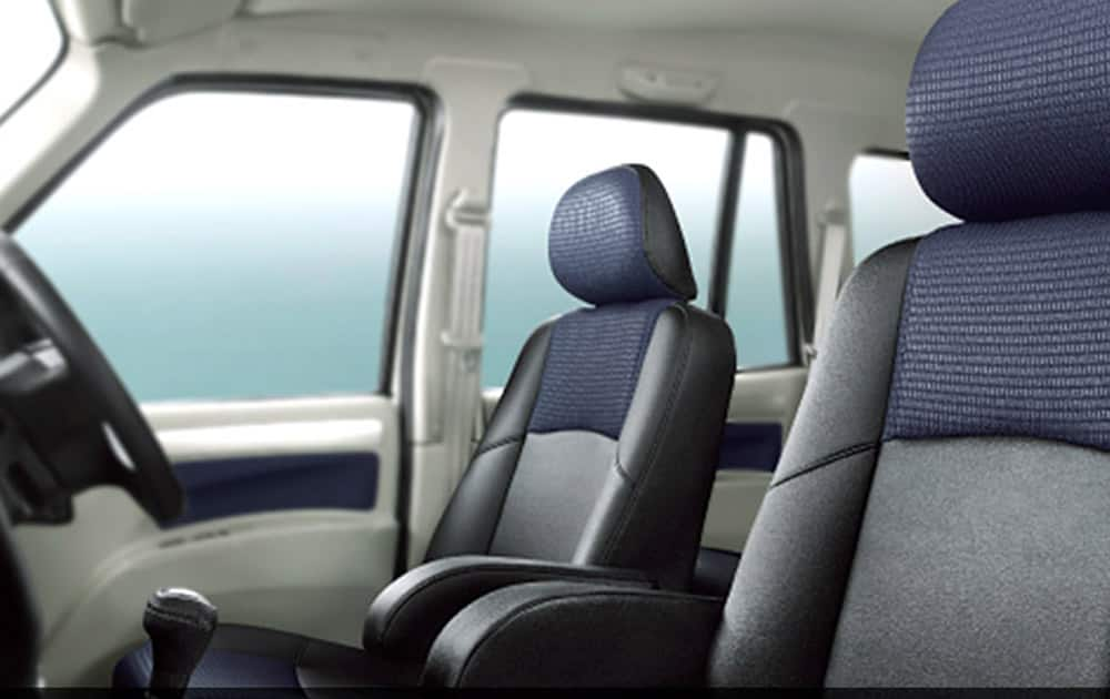 Faux leather seats (Pic courtesy: http://www.mahindrascorpio.com/adventure-limited-edition/)