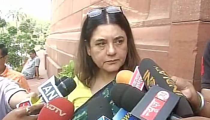 Panic button in mobile phones will be a game changer on women&#039;s security: Maneka Gandhi  