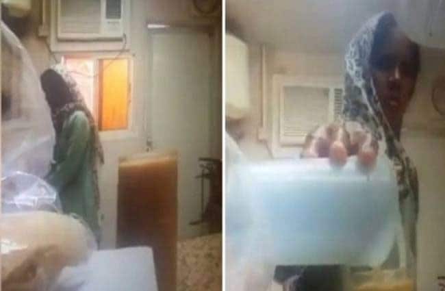 Bizarre! Maid caught on camera pouring urine into her boss’s orange juice