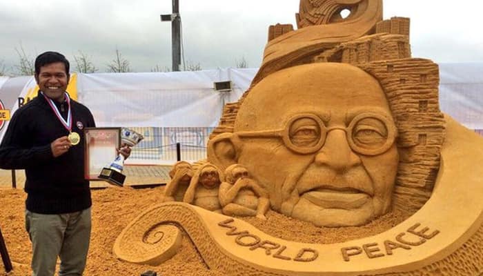 Indian artist Sudarsan Pattnaik bags gold medal at sand art contest in Moscow