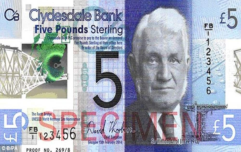 Scotland's (Clydesdale Bank) £5 polymer note