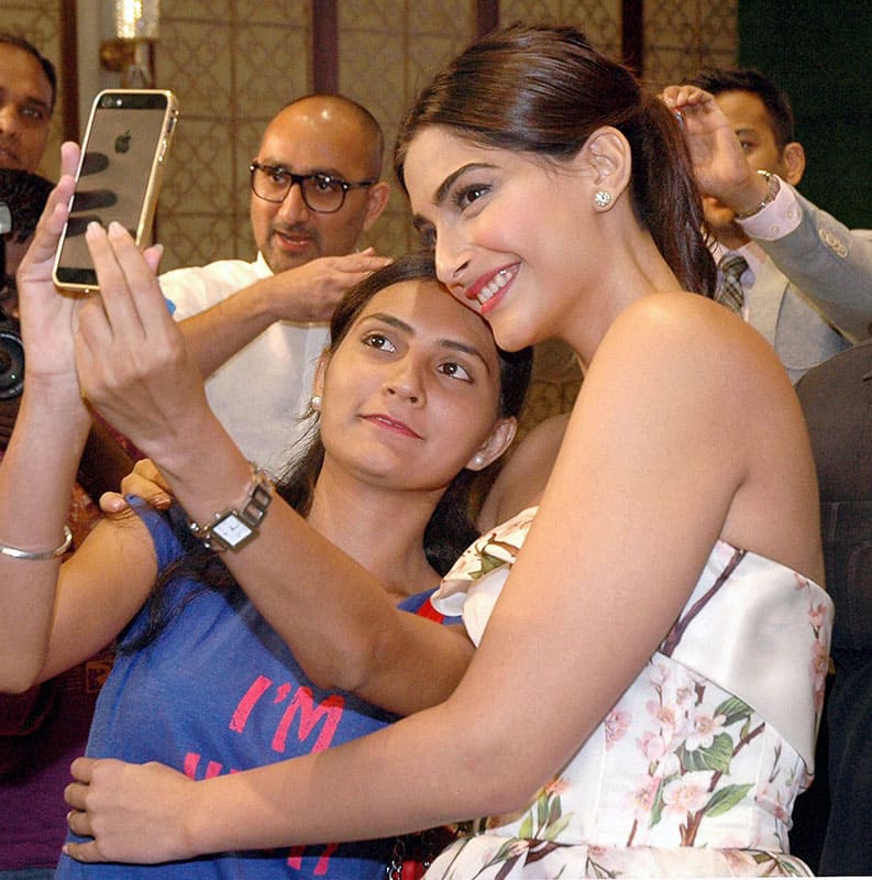 Bollywood actor Sonam Kapoor at a launch event in Mumbai.