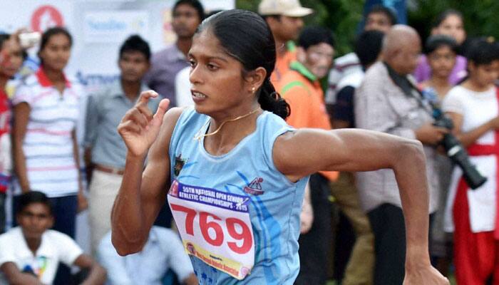 Olympics-bound Tintu Luka wins gold in 800m, triple jumper Mayookha Johny injured Olympics-bound Tintu Luka wins gold in 800m, triple jumper Mayookha Johny injured