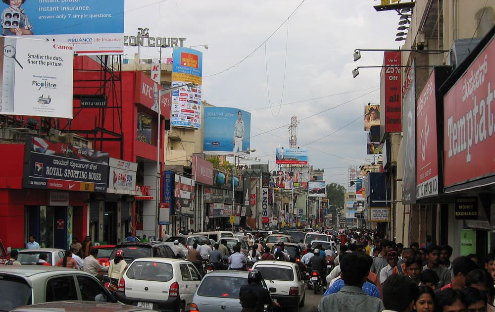 Brigade Road, Bangluru: A popular centrally located market, has become a hub for fake shirts, t-shirts and caps of brands such as Levis, Nike, Lee and Pepe. As per reports, sellers directly buy from the manufacturers and exporters of these top brands in Tirpur, Tamil Nadu and make neat profit. 