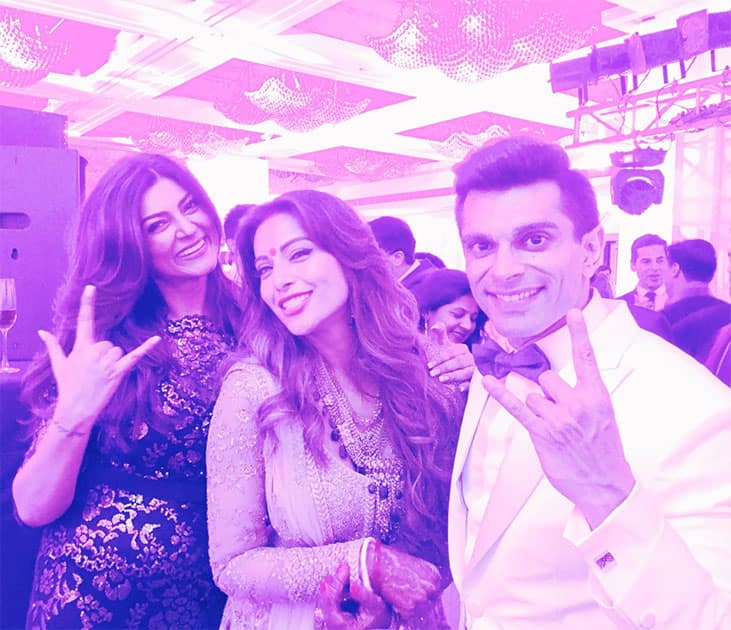 The coolest couple ever Congratulations @bipsluvurself @Iamksgofficial love u guys! #BipashaKaranWedding. Twitter@thesushmitasen