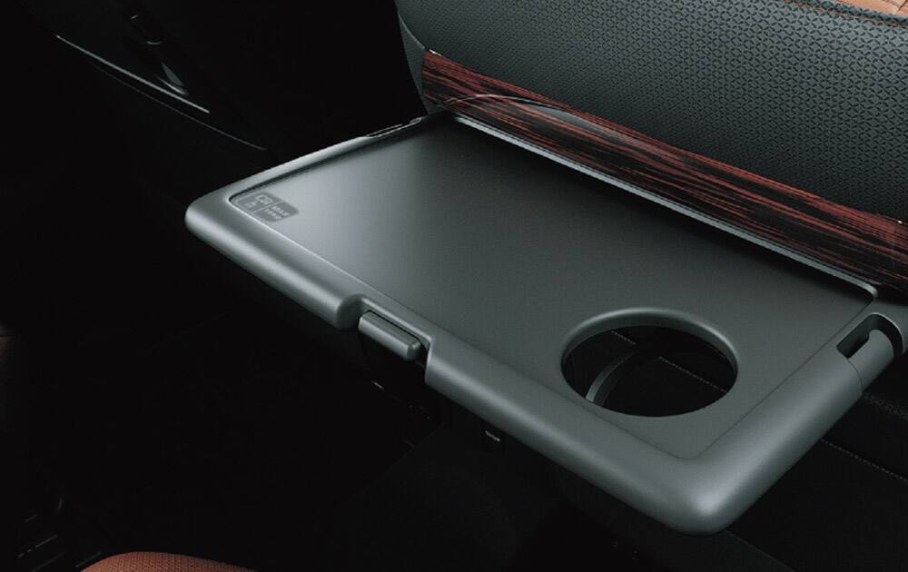 Foldable Seatback Table with Cup Holder.