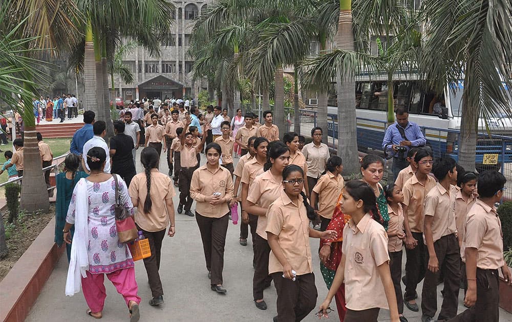 Ch Chhabeel Das Public School is evacuated after a rumour of bomb in the school in Ghaziabad.
