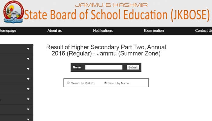 Check jkbose.co.in for JKBOSE 12th Results 2016: Jammu and Kashmir Board Class 12 results declared