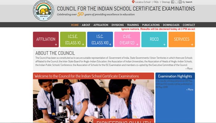 ICSE Results 2016: Cisce.org Board Class 10th X Result 2016 announced