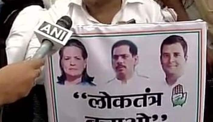 Robert Vadra entering politics? Sonia Gandhi&#039;s son-in-law figures in Congress&#039; &#039;Save Democracy March&#039; posters