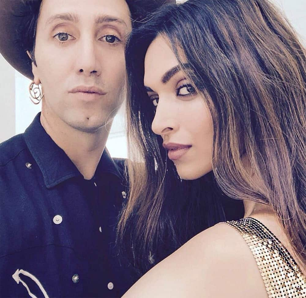 Wow! The gorgeous Deepika Padukone with hairstylist, Adir Abergel.❤ We can't wait to see this photoshoot! -twitter‏@DeepikaPFC 