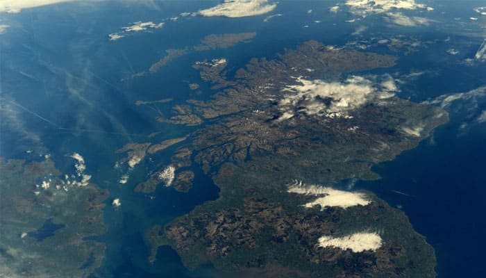 View from space: Scotland, Northern Ireland and Isle of Man looks good in morning!
