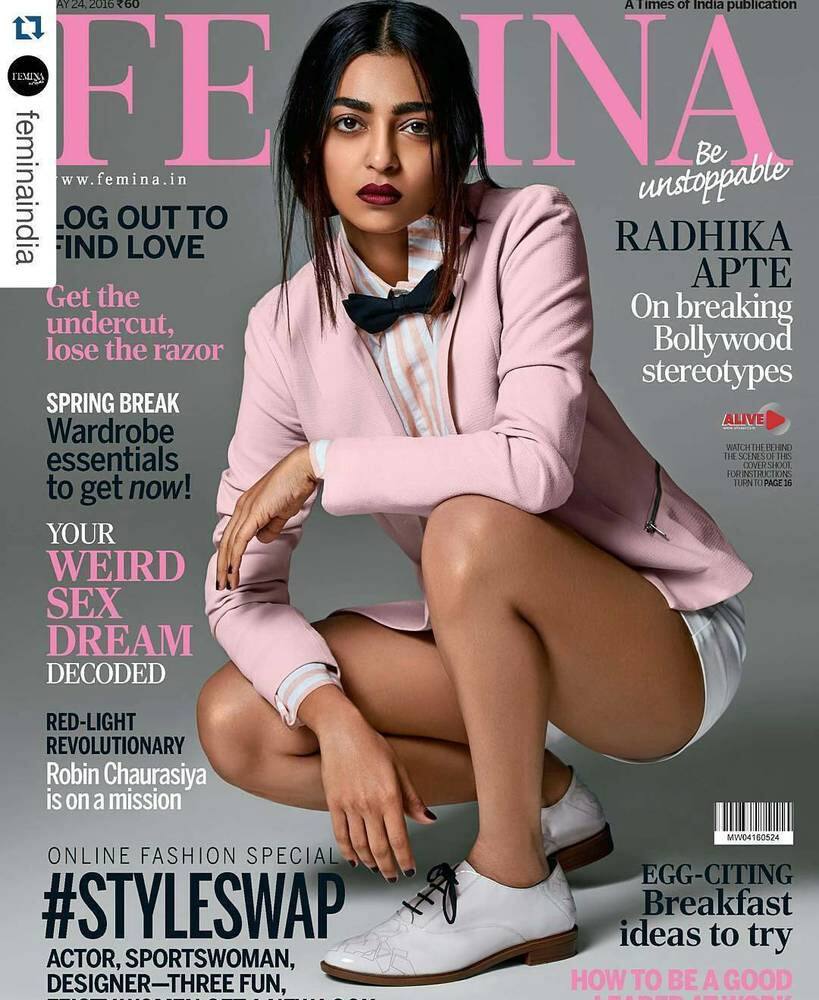 femina india  @feminaindia :- @radhikaapte goes fun and formal on the cover of @feminaindia with the ONLY pink blazer! -twitter