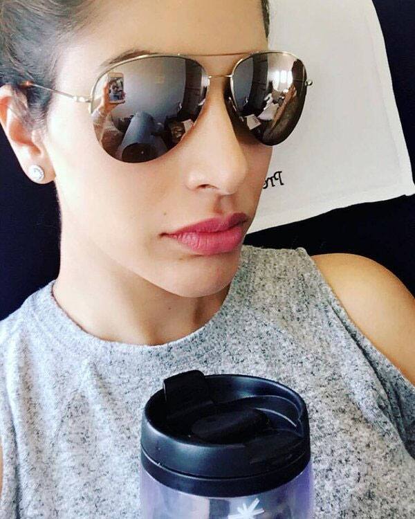 Morning pout & coffee- twitter@Sophie_Choudry