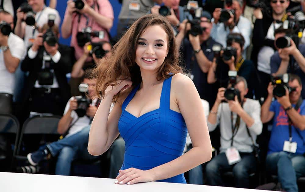 Actress Ingrid Bisu poses for photographers during a photo call for the film Toni Erdmann at the 69th international film festival, Cannes, southern France.