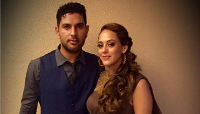 PHOTOS: Yuvraj Singh, Hazel Keech attend Preity Zinta&#039;s wedding reception in Mumbai