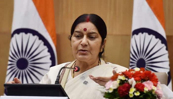 Sushma Swaraj walks home after being discharged from AIIMS