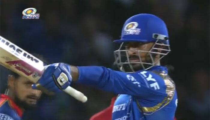 VIDEO: 86 runs off 37 balls! Watch Krunal Pandya&#039;s incredible knock vs DD in Match 47 of IPL 2016