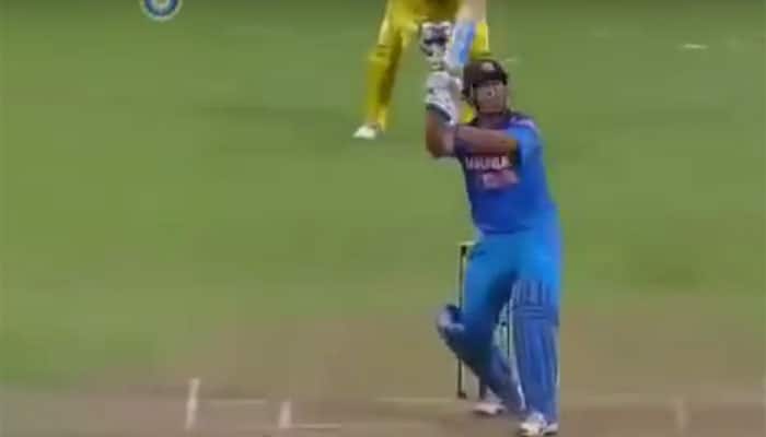 WATCH: 110m Six! Is this MS Dhoni&#039;s best helicopter shot ever?