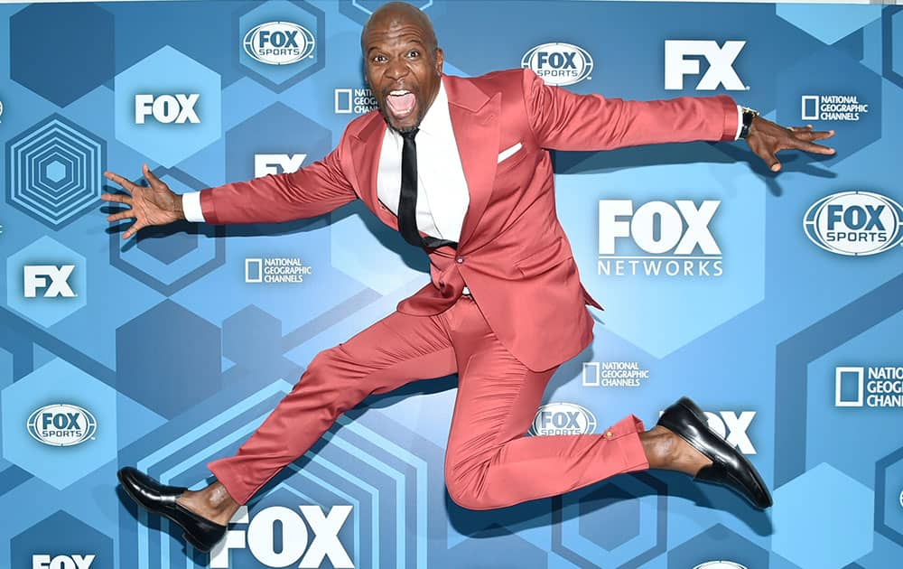 Terry Crews arrives at the FOX Networks Upfront Presentation Party at Wollman Rink in Central Park in New York.