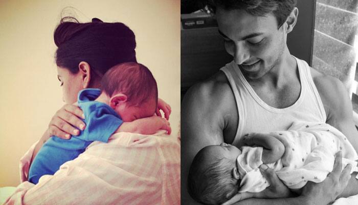 Awwdorable! These PICS of Arpita Khan Sharma and hubby Aayush with little Ahil will make your day