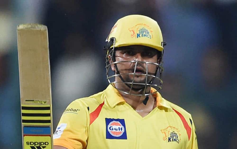 Suresh Raina scored a fifty in 16 balls which is the second fastest ever in the IPL against the Kings XI Punjab for the Chennai Super Kings at the Wankhede Stadium in Mumbai.