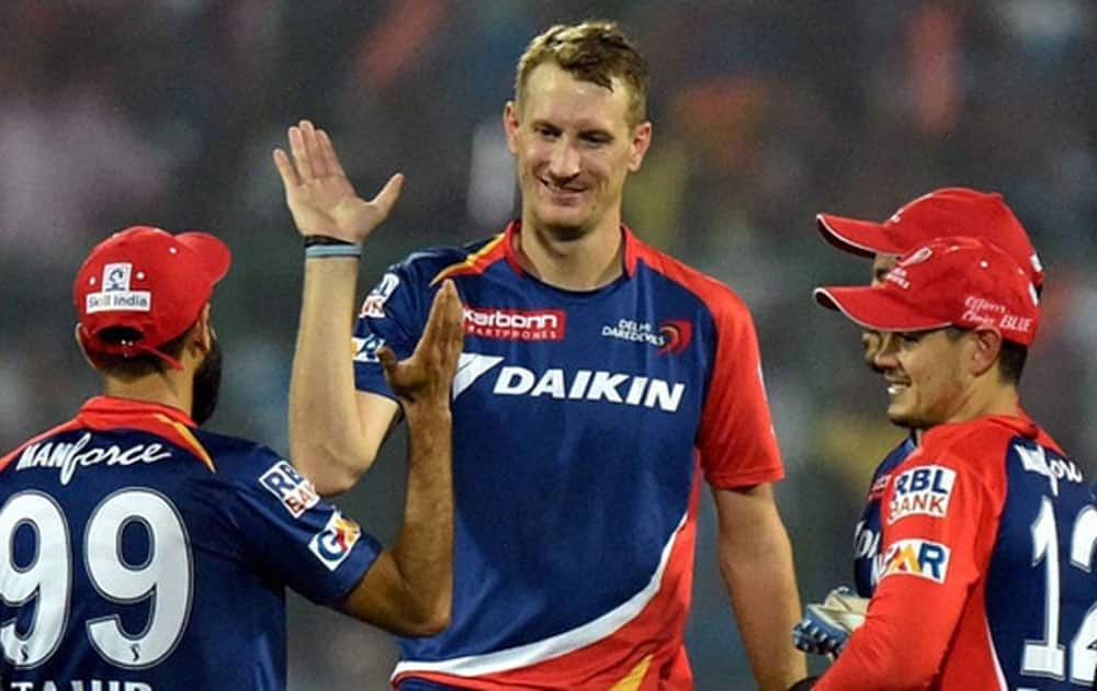 All-rounderChris Morris also needed 17 deliveries to cross the fifty runs barrier for the Delhi Daredevils against the Gujrat Lions at the Ferozshah Kotla in New Delhi.
