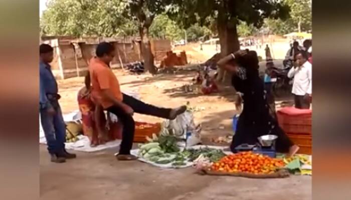 Power drunk? Chhattisgarh BJP MLA abuses helpless tribal vendors, kicks vegetables in anger  - WATCH