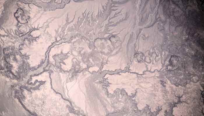 Spectacular view from space - Water etchings in Western Mexico sands (Pic inside)!