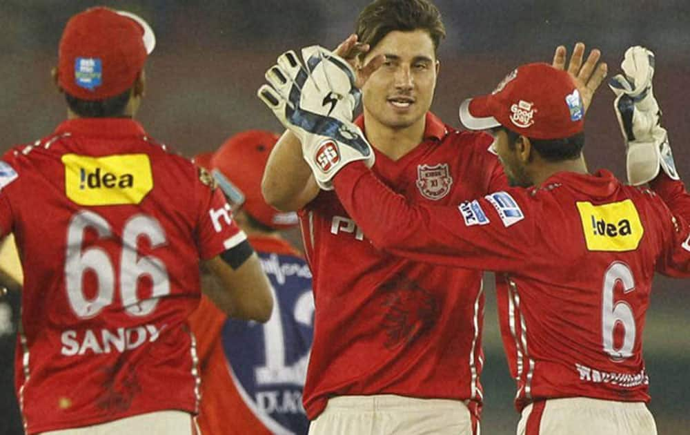 The Kings XI Punjab hold the sixth spot with their total of 232 runs at the Himachal Pradesh Cricket Association Stadium in Dharamshala against the Royal Challengers Bangalore.