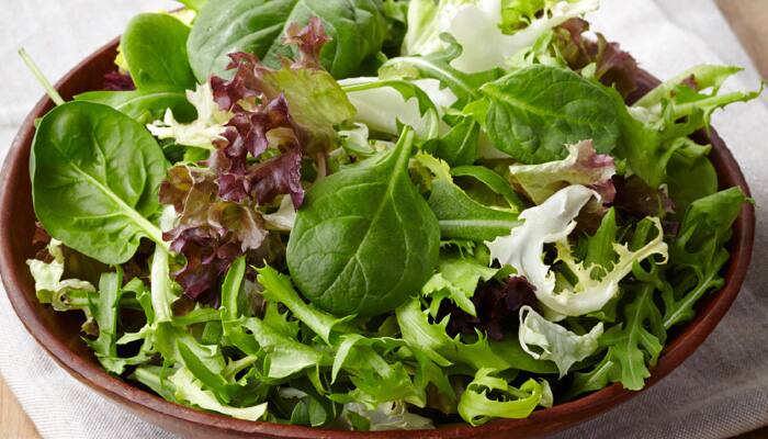 Take spinach, lettuce, and other leafy greens that are great sources of magnesium. They are also rich in mineral that plays a huge role in your body processes. 
