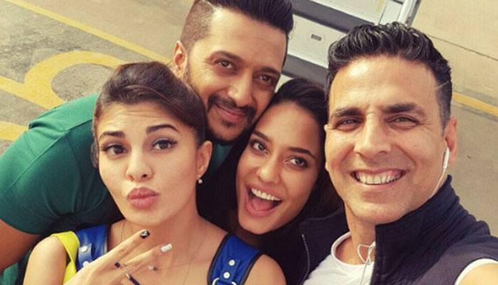 Picture blast! &#039;Housefull3&#039; gang gate-crashed Asin&#039;s house at midnight