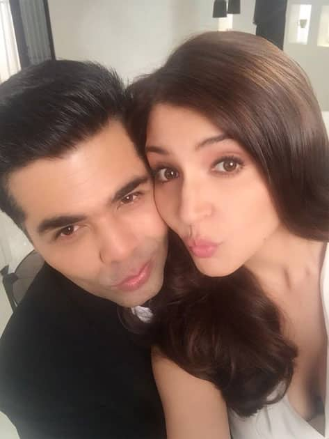 The 'King' of pouters & love stories. Happy Birthday @karanjohar- twitter@AnushkaSharma