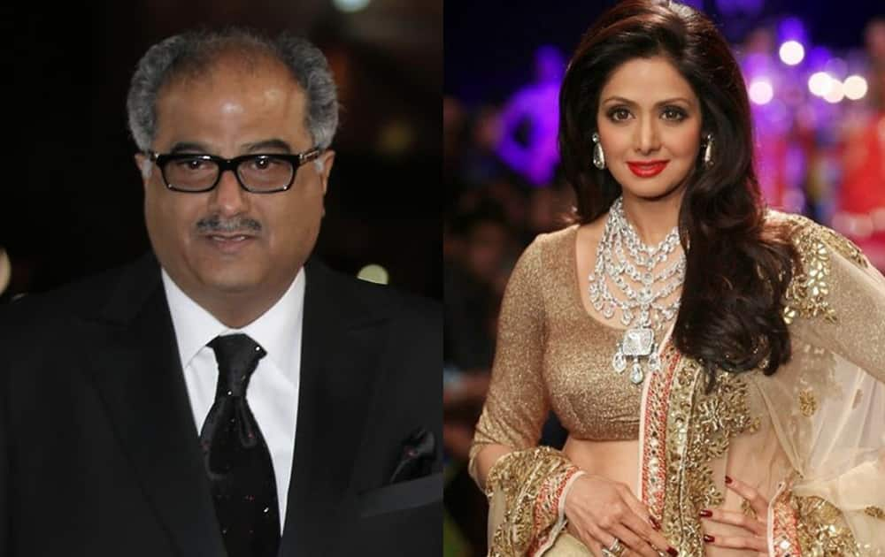 Boney Kapoor and Sridevi