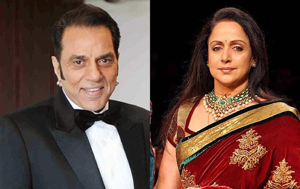 Dharmendra and Hema Malini