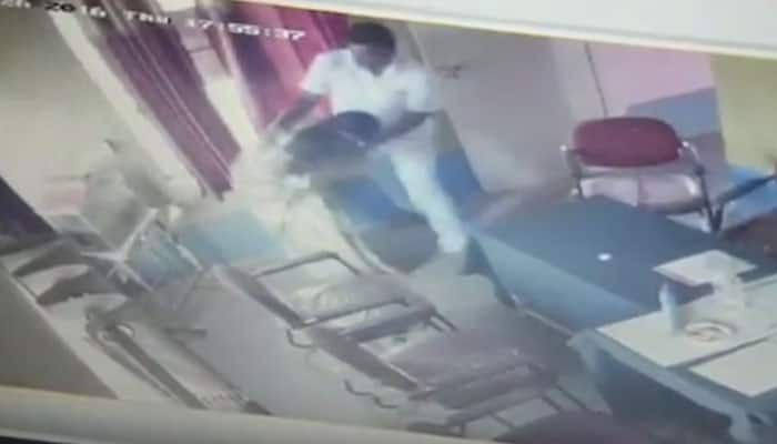 Caught on camera: Gram Panchayat president attempting to rape woman in Mandya